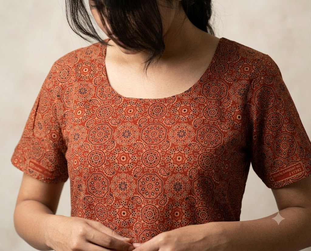 Soft Cotton Printed Knee Length Nighty for Women | Round Neck | Comfortable Daily Wear