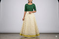 Elegant Cream Tissue Dress Material Set with Embroidered Butti Work – 44" Width