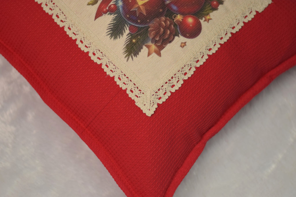 Festive Christmas Honeycomb Cushion Cover - 16x16 Holiday Decor Pillow Case – Nushio by Pulpel – view 3