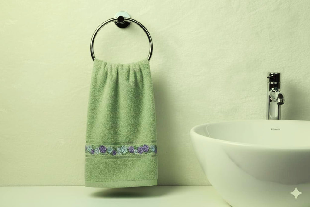 Premium Embroidered Turkish Hand Towel –19*38inch Soft Cotton - Main Product Image - Cotton Embroidered - Nushio