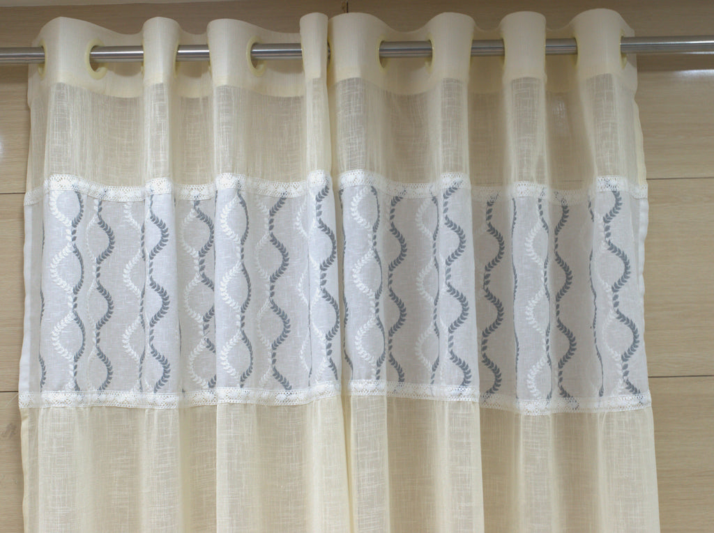 Semi-Linen Door Curtain (4×7 ft)