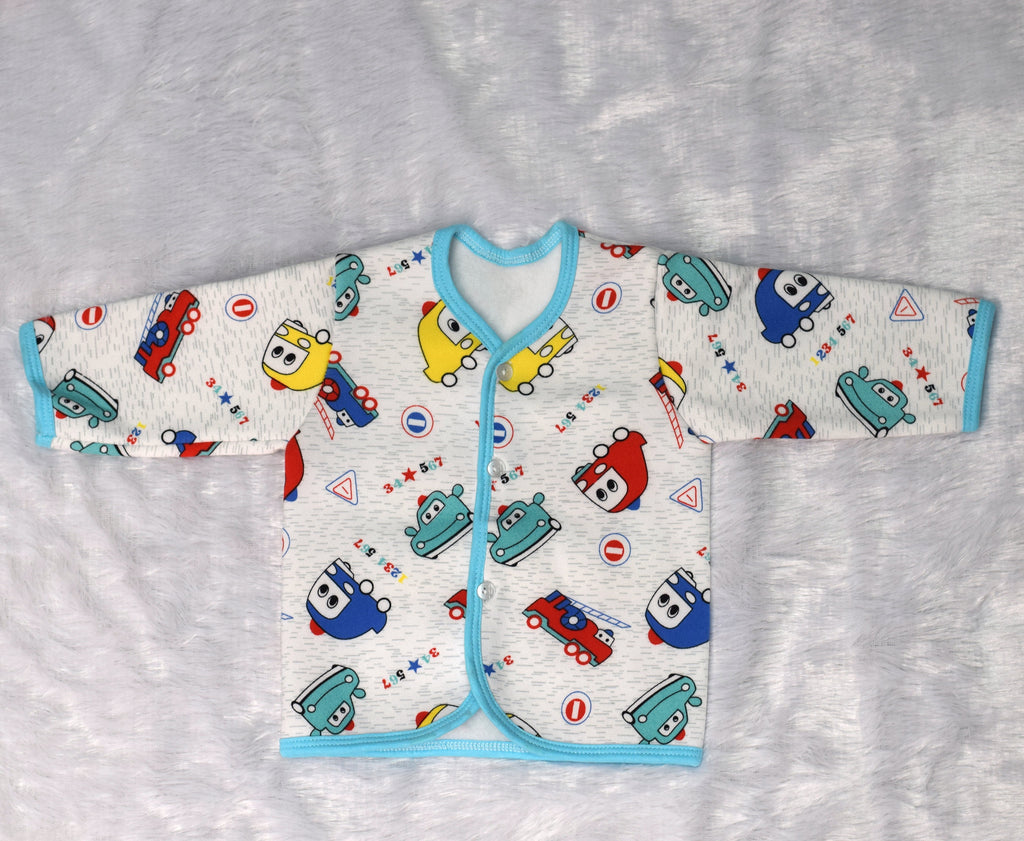 Cute Car Print Baby Jhabla - Cotton Wear for 3 to 6 Months - View 3 - Cotton - Nushio
