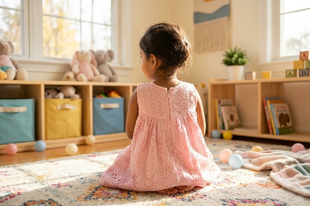 Baby Pink Cotton Hakoba Baby Frock