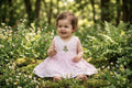 Baby Pink Cotton Baby Girl Frock with Lace Trim