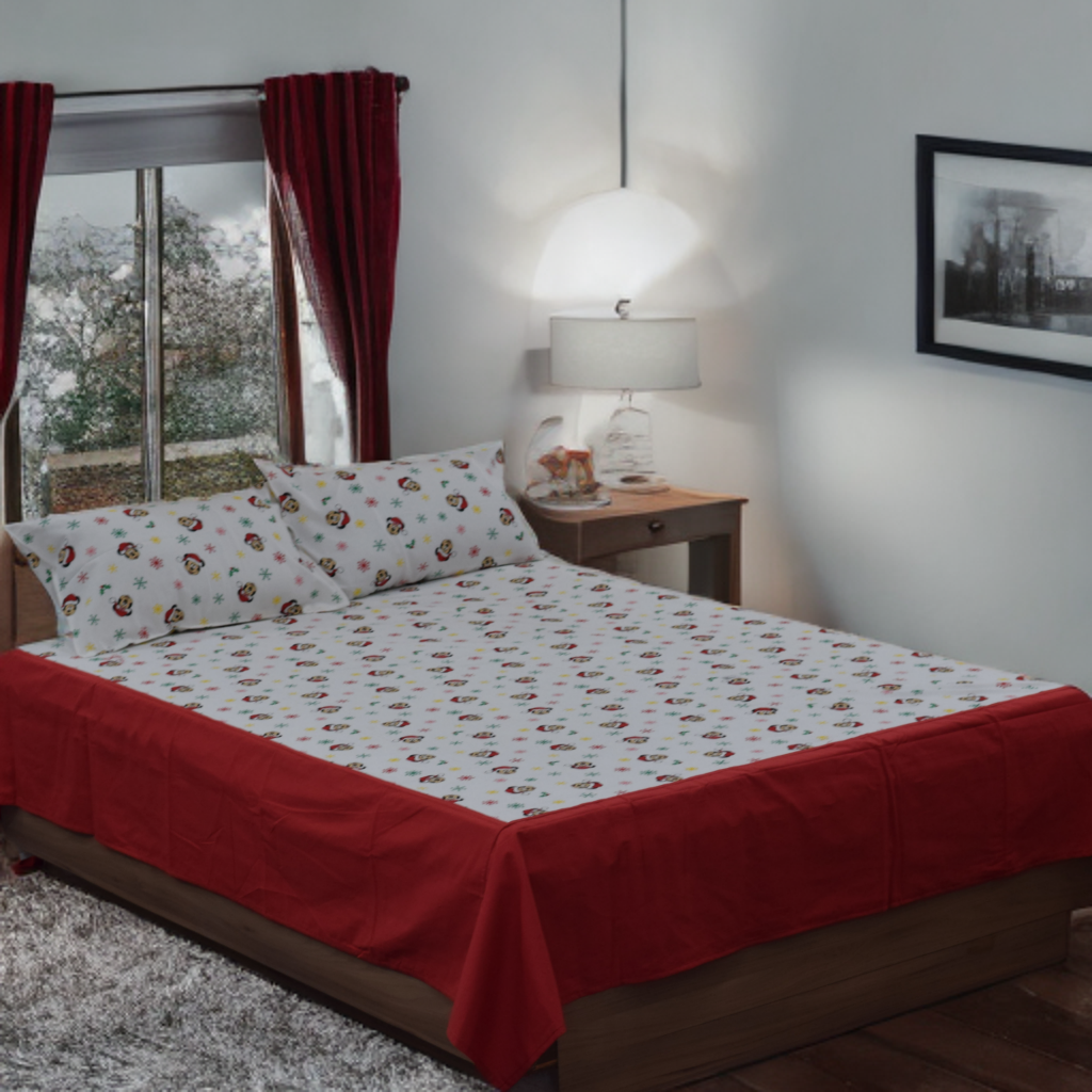 Christmas Special King Size Cotton Bedsheet with 2 Pillow Covers – Nushio by Pulpel