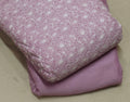 Mauve Embroidered Mul Chiffon Unstitched Dress Material (Top & Bottom Set)