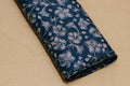 Premium Teal Blue Floral Printed Rayon Fabric | 44" Width