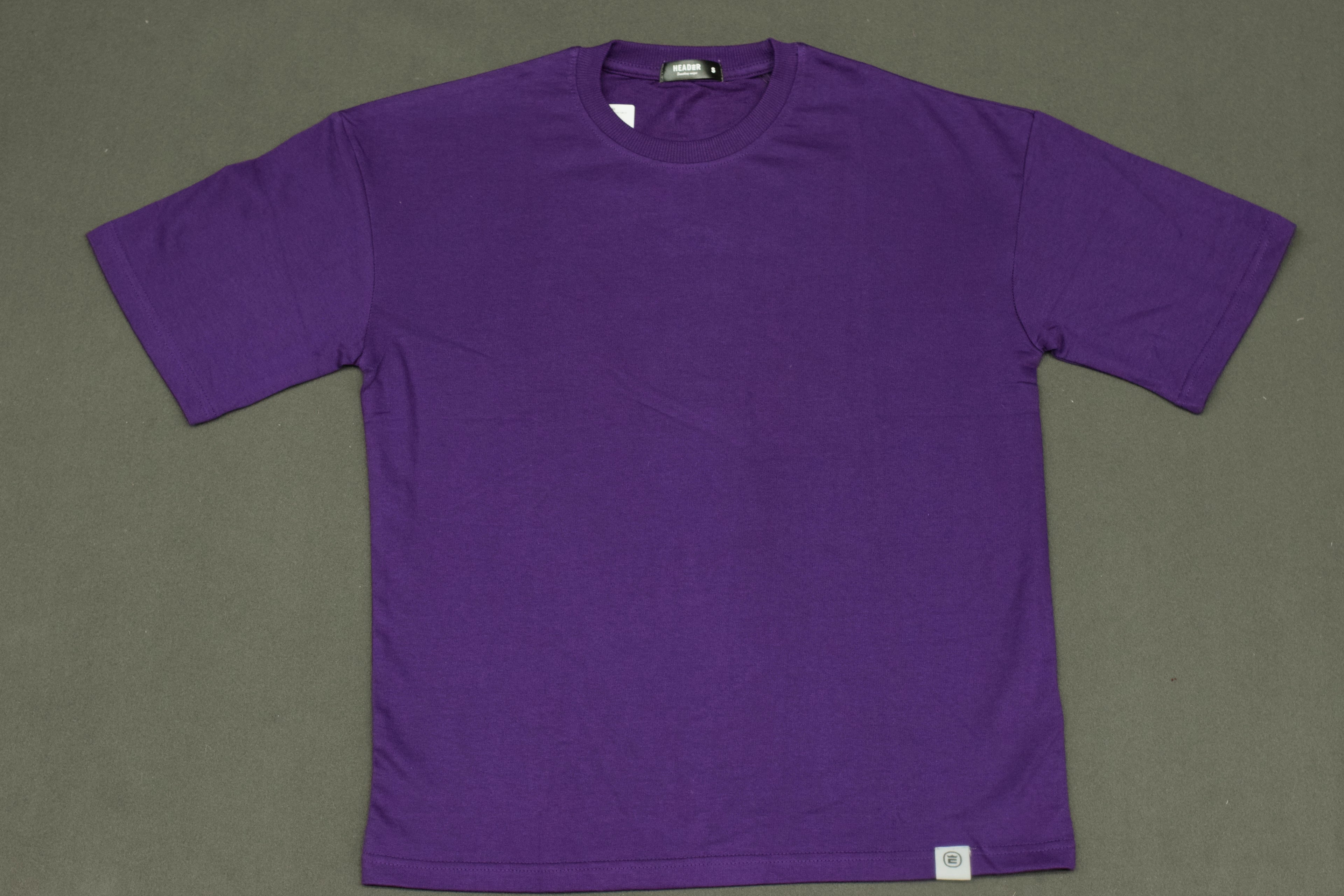 Men’s Solid Purple Cotton T-Shirt – Classic Crew Neck Casual Wear