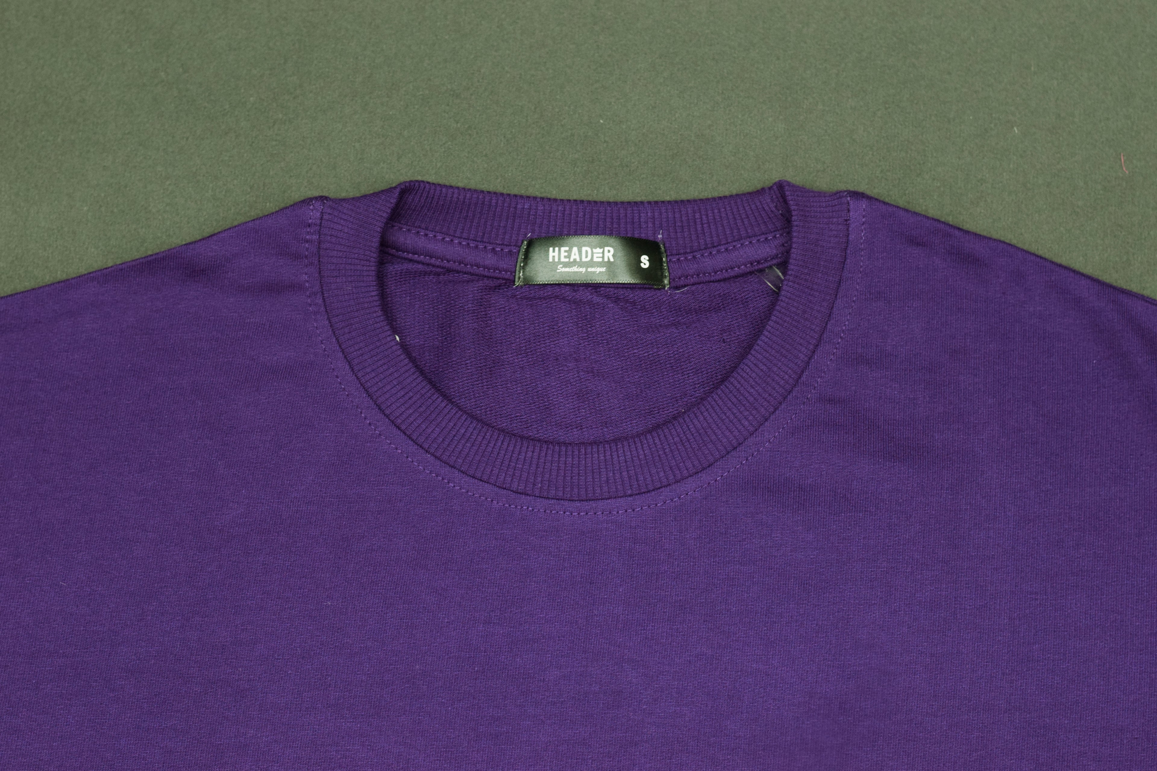Men’s Solid Purple Cotton T-Shirt – Classic Crew Neck Casual Wear