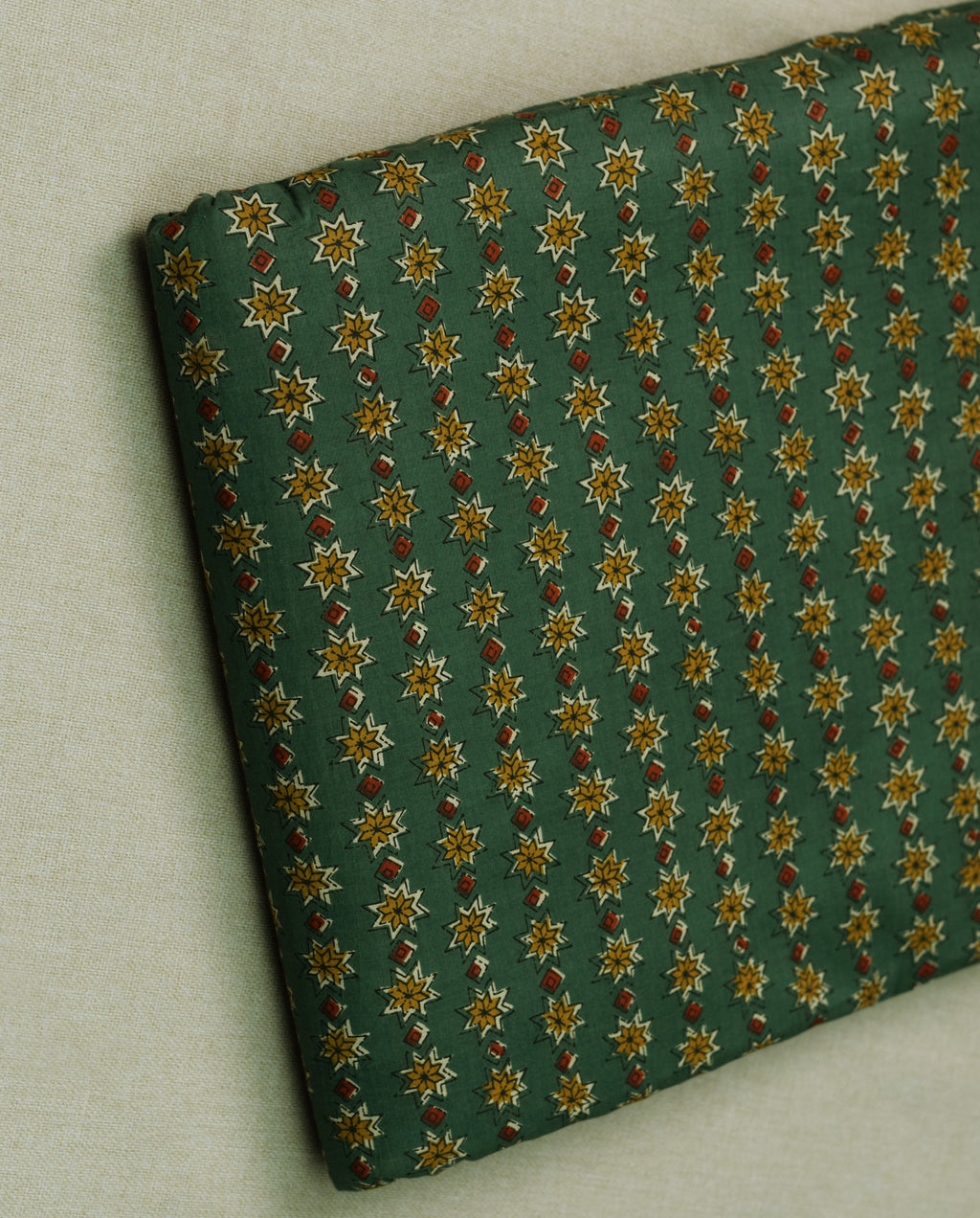 Soft Cotton Green Geometric Print Dress Material Top Fabric – 2.5 Meters