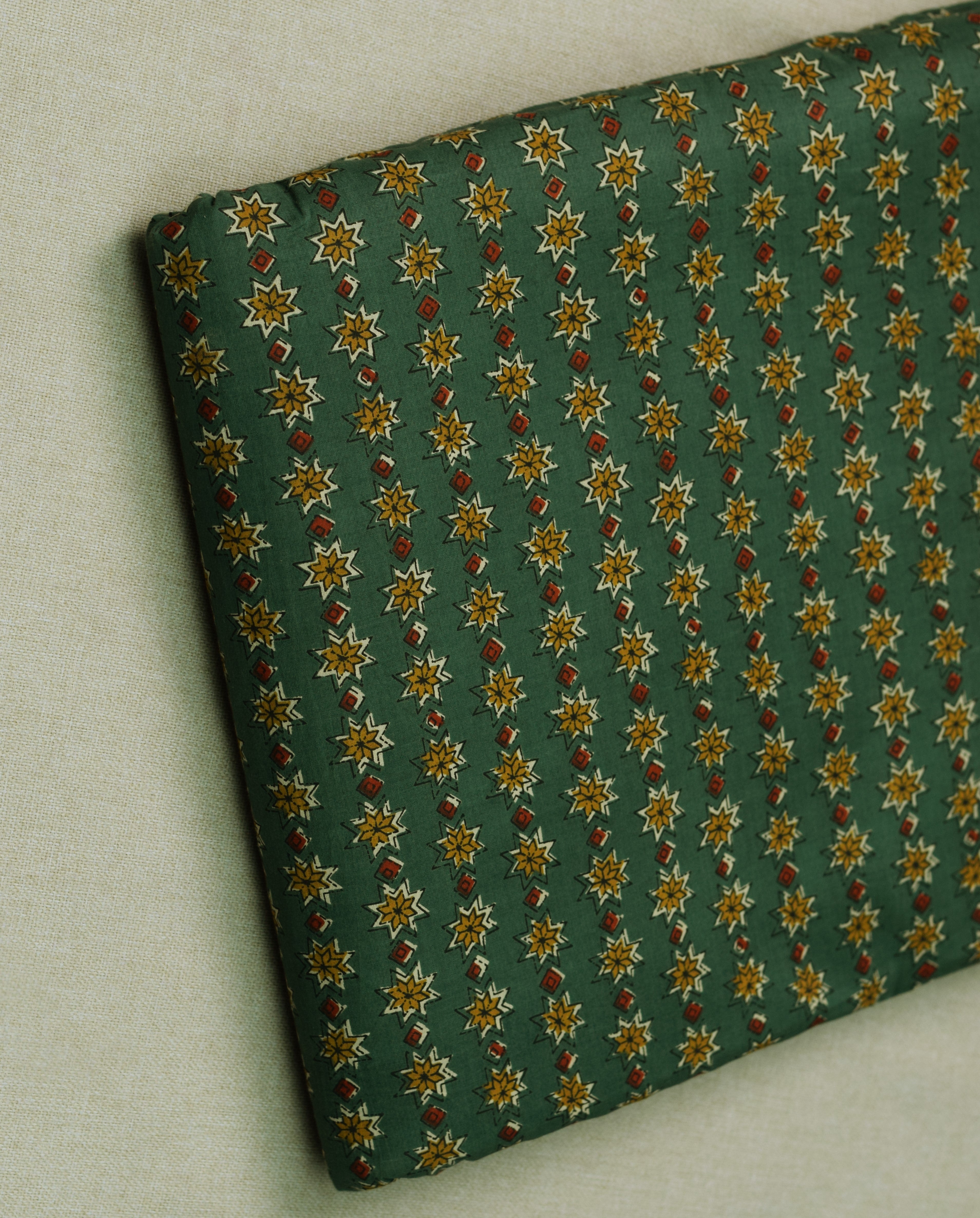 Soft Cotton Green Geometric Print Dress Material Top Fabric – 2.5 Meters