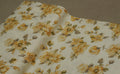 Premium Off-White & Yellow Floral Printed Rayon Fabric | 44" Width