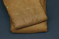 Elegant Brown Semi Linen Dress Material Set with Subtle Embroidery – 44" Width