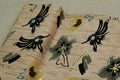 Premium Beige Abstract Floral Printed Rayon Fabric | 44" Width