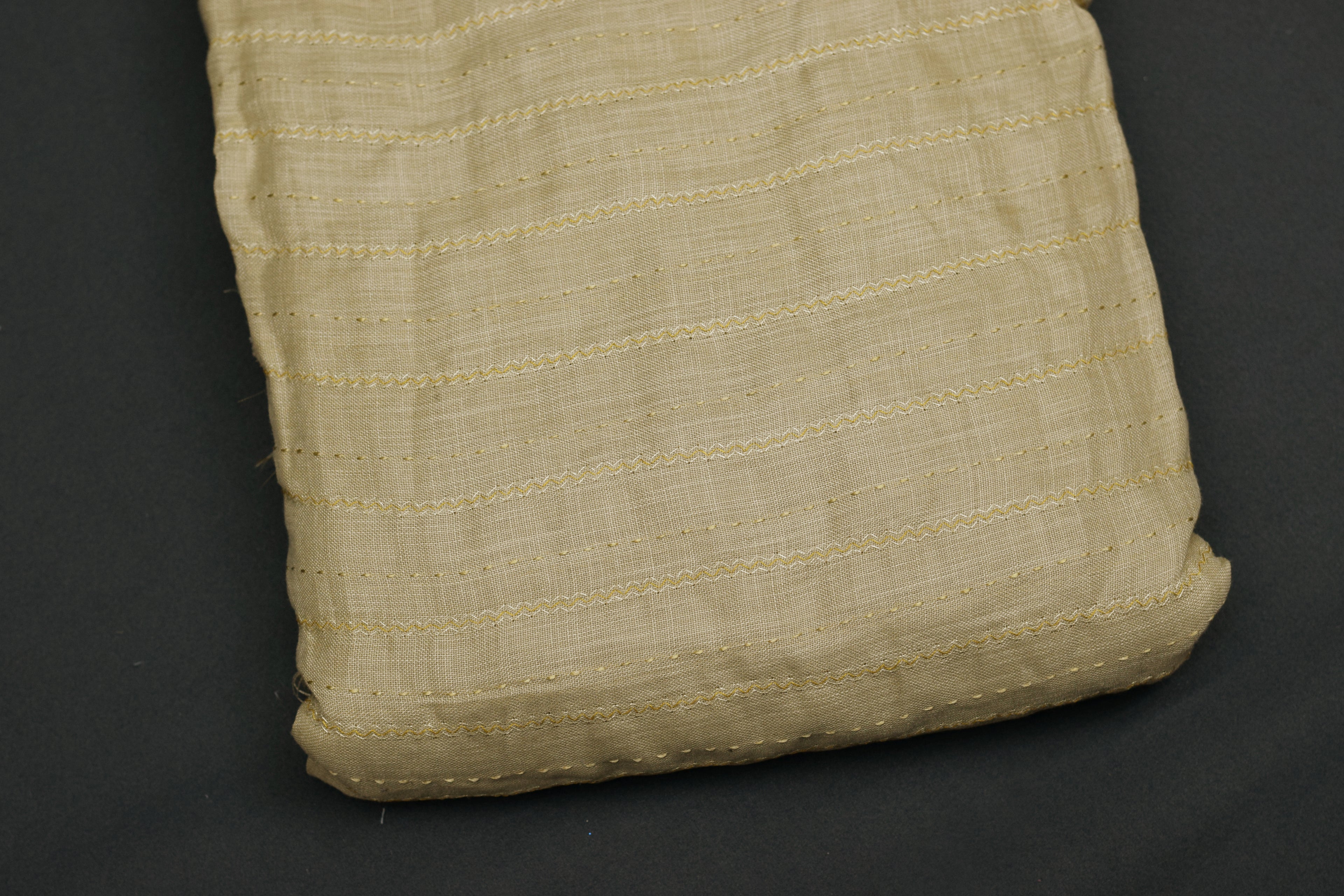 Elegant Beige Semi Linen Dress Material Set (Top & Bottom) – 44" Width