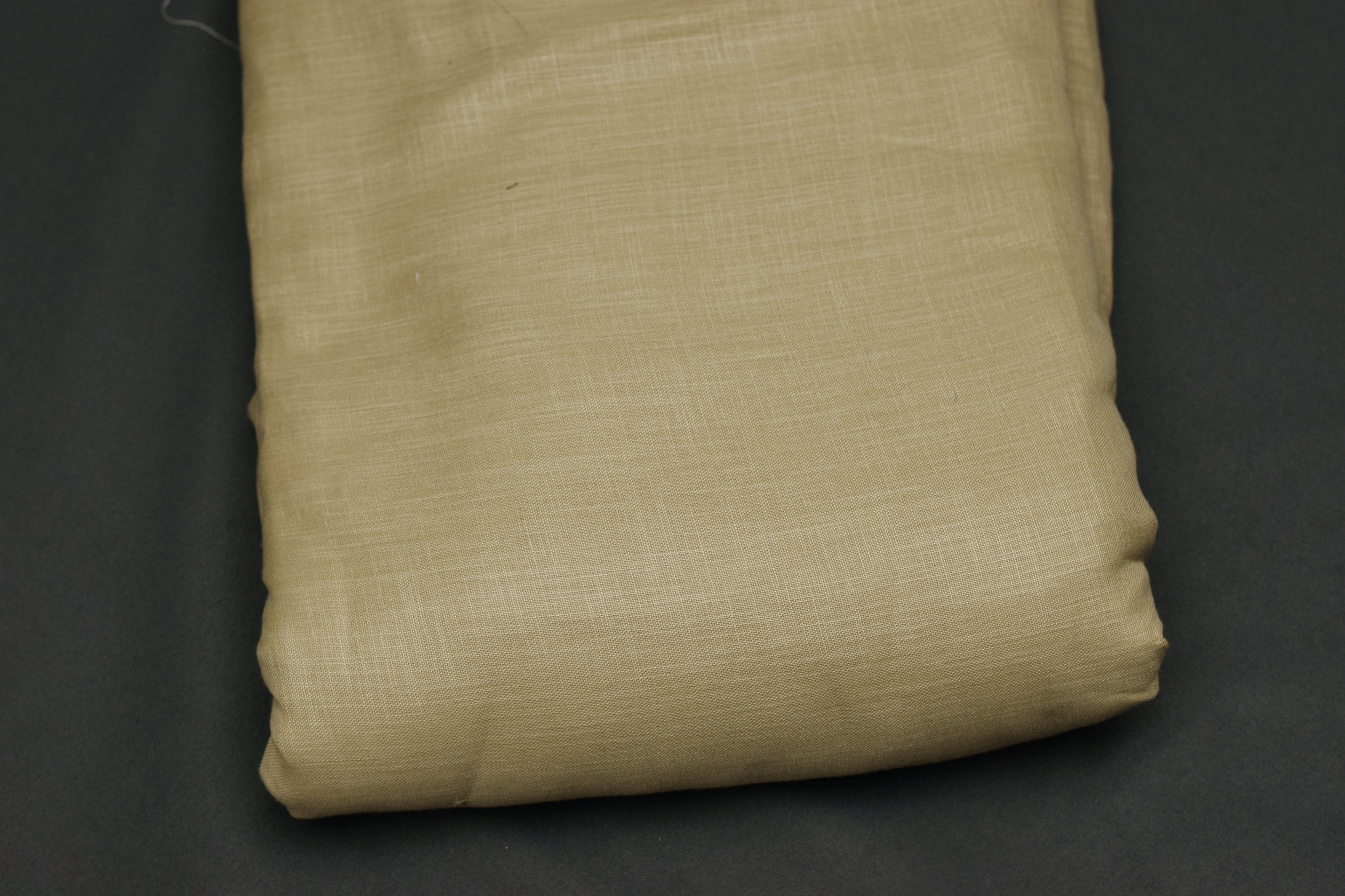 Elegant Beige Semi Linen Dress Material Set (Top & Bottom) – 44" Width