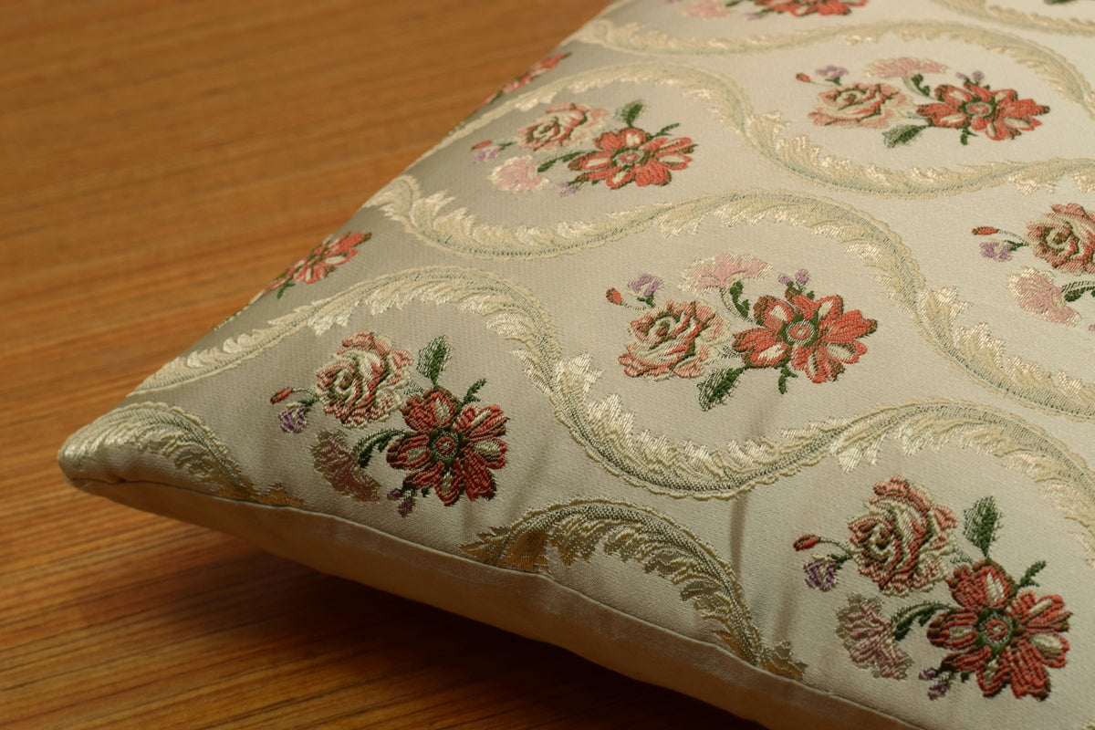 Floral Jacquard Cushion Covers – Set of 5 | Elegant Decorative Sofa Cushion Covers