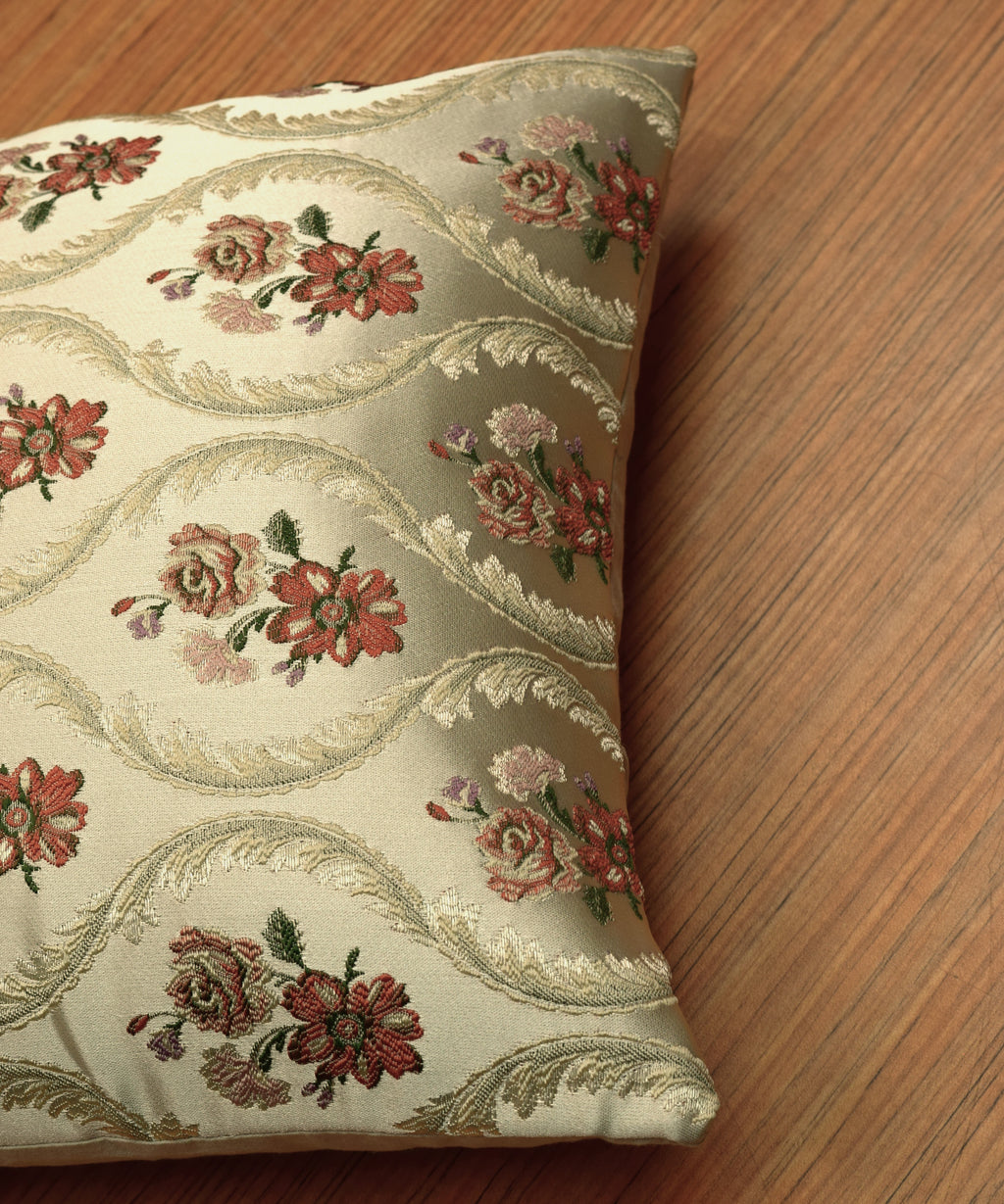 Floral Jacquard Cushion Covers – Set of 5 | Elegant Decorative Sofa Cushion Covers