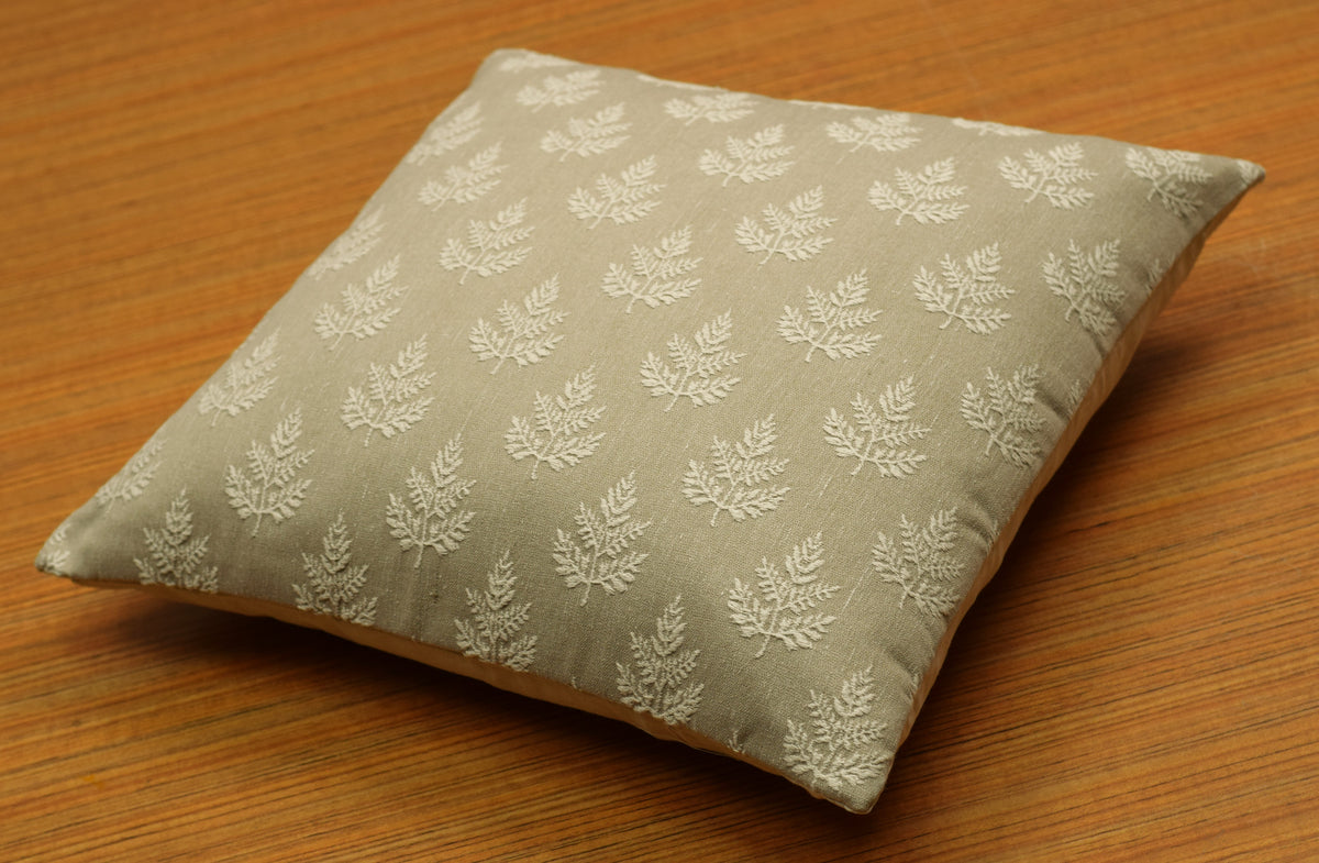 Elegant Beige Embroidered Cushion Covers – Set of 5