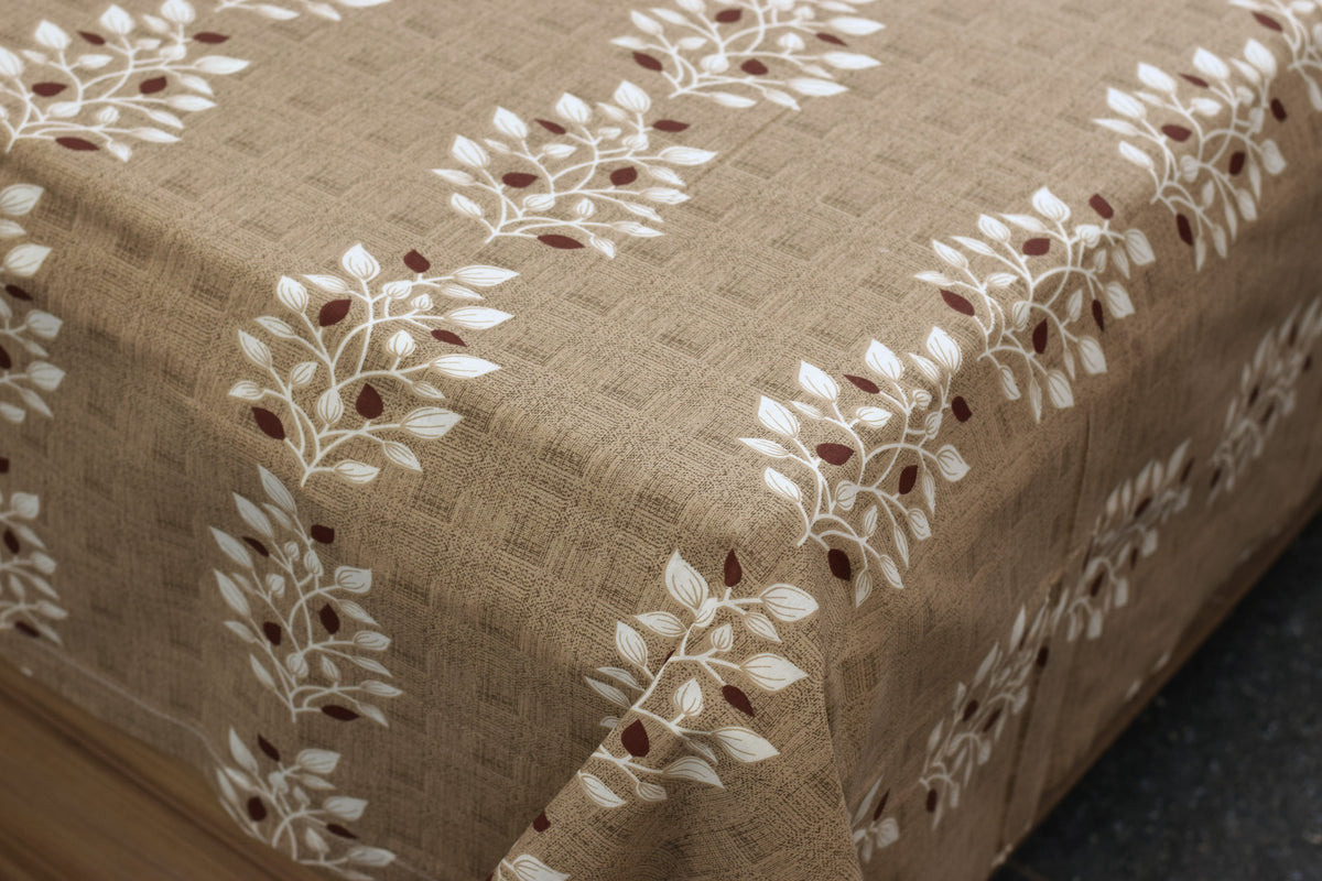 Queen Size  Bedspread – Elegant Floral Printed Bed Cover with Matching Pillow Covers