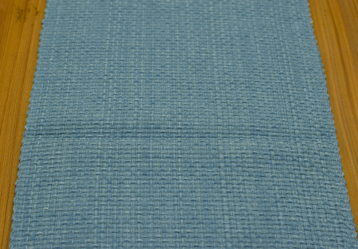 Sky Blue Textured Cotton Table Runner – 1.88 M x 32 cm