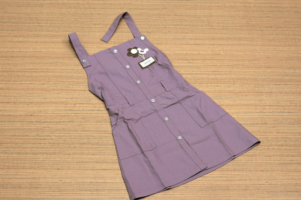 Girls’ Stylish Pinafore Frock with Printed Full Sleeves