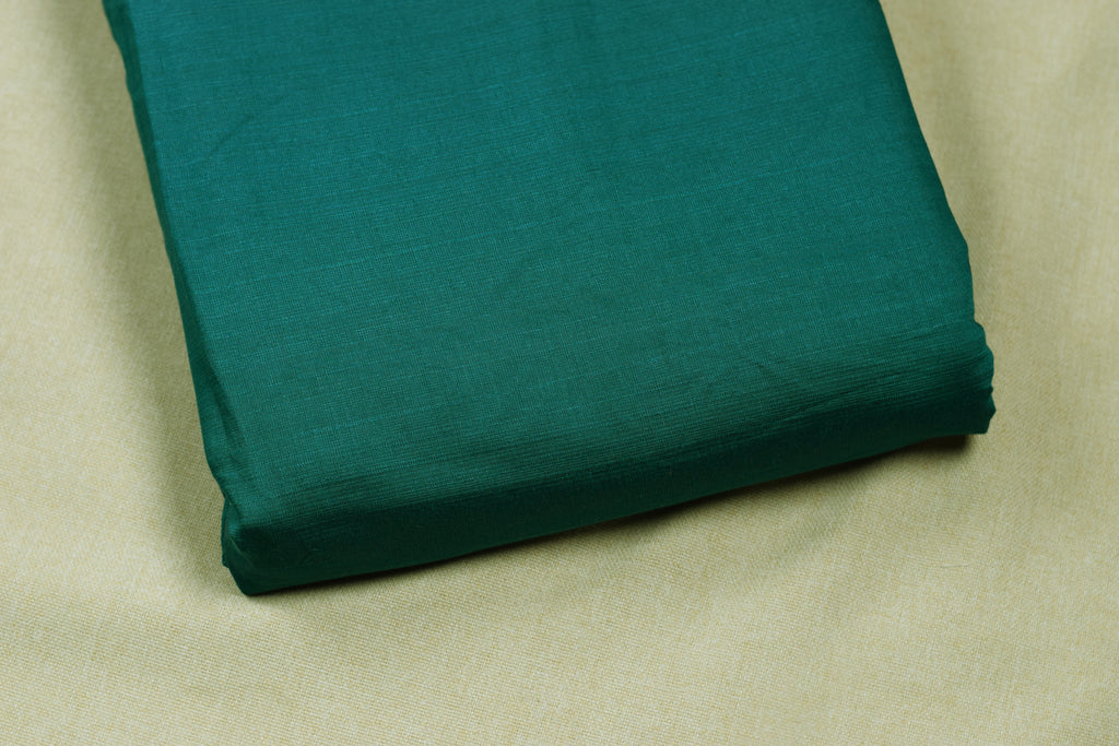 Elegant Teal Vatican Silk Printed Dress Material Set | Top & Bottom Fabric (56" Width)