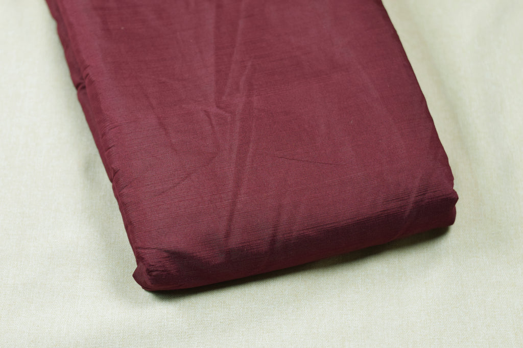 Maroon Floral Vatican Silk Dress Material Set | Unstitched Top & Bottom Fabric (56" Width)