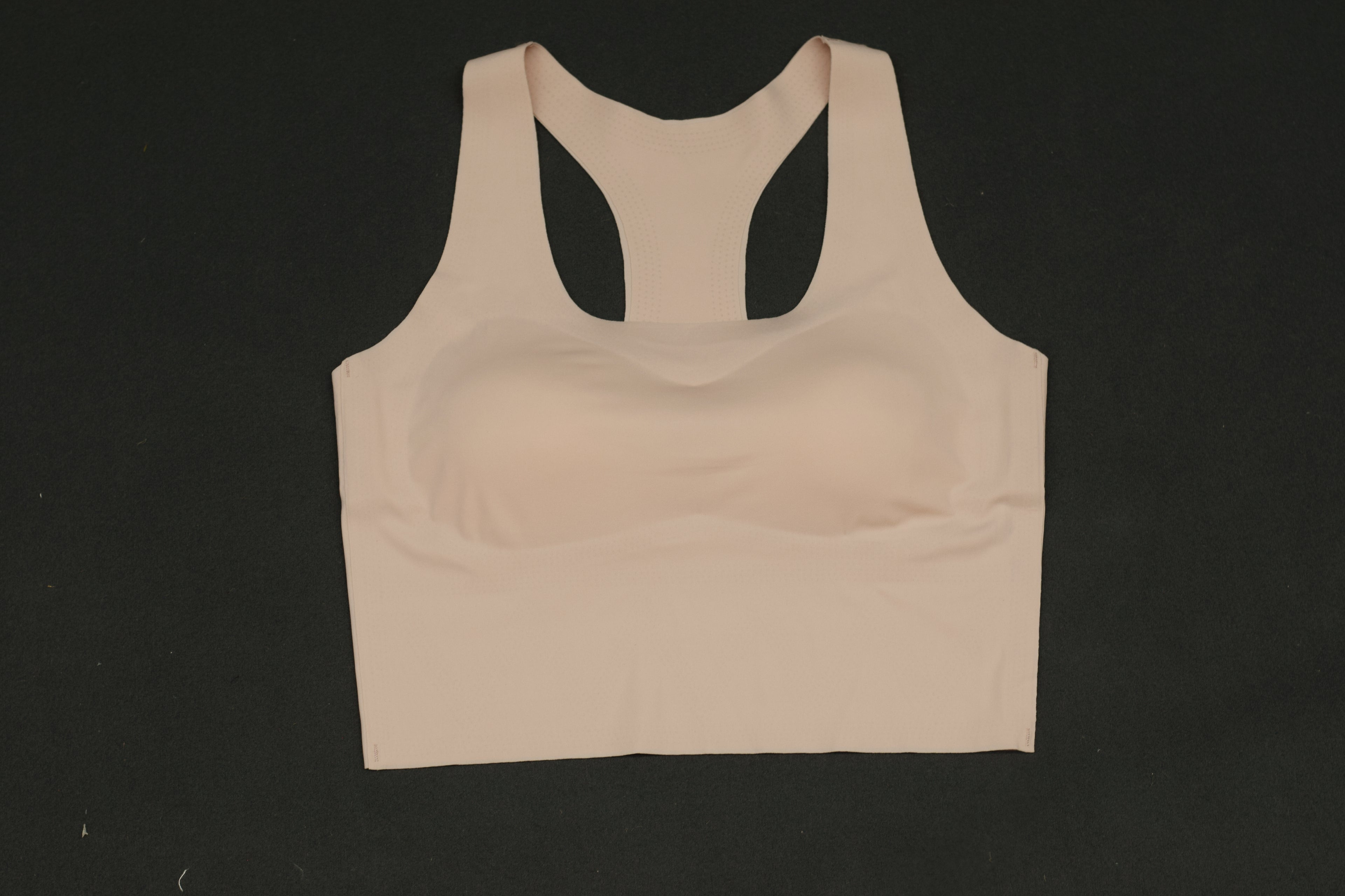 Women’s Seamless Padded Sports Bra – Racerback Yoga & Workout Bra (Skin Beige)
