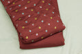 Premium Terracotta Brown Vertican Silk Unstitched Dress Material Set - 2.5m Top & 2m Bottom (56" Width)