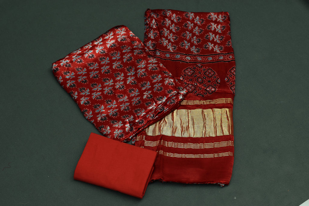 Ruby Bloom Modal Silk Churidar Material Set