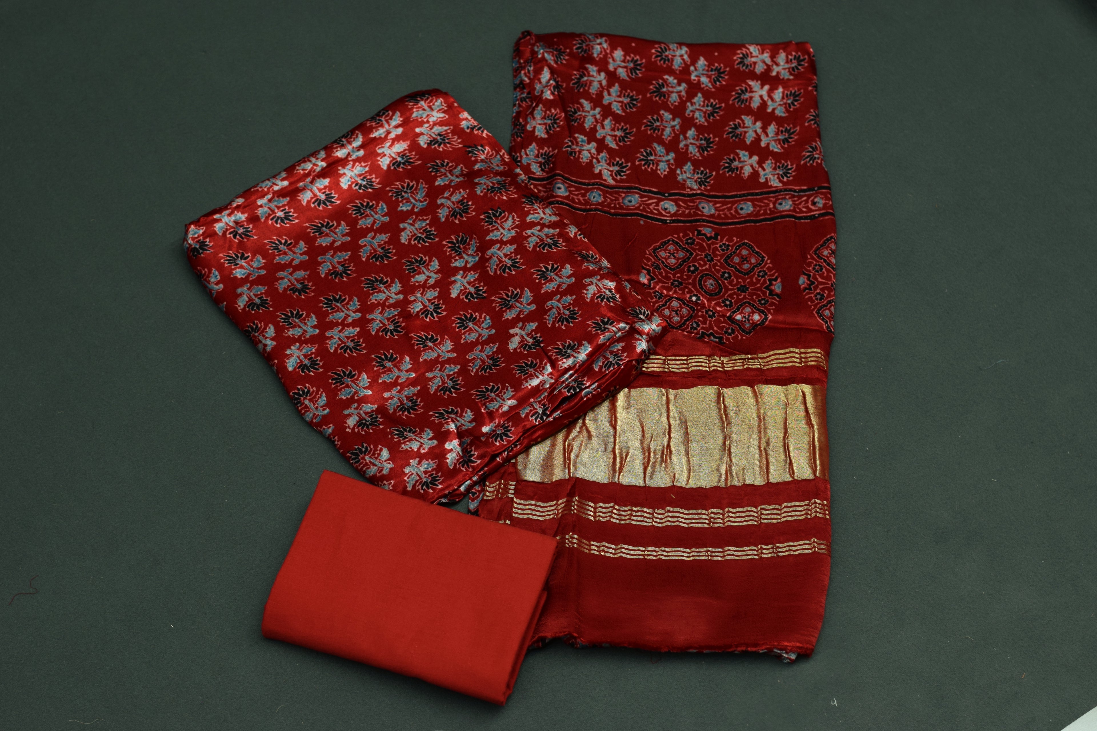 Ruby Bloom Modal Silk Churidar Material Set
