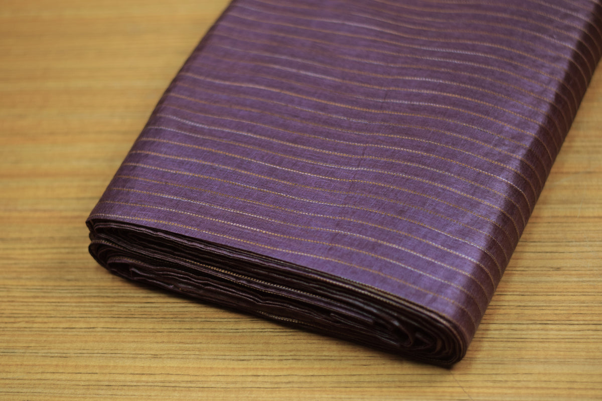 Tasar Silk Dress Material – Purple | Top & Bottom | 44" Width | 2.75 Meters