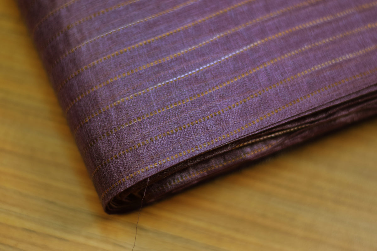 Tasar Silk Dress Material – Purple | Top & Bottom | 44" Width | 2.75 Meters