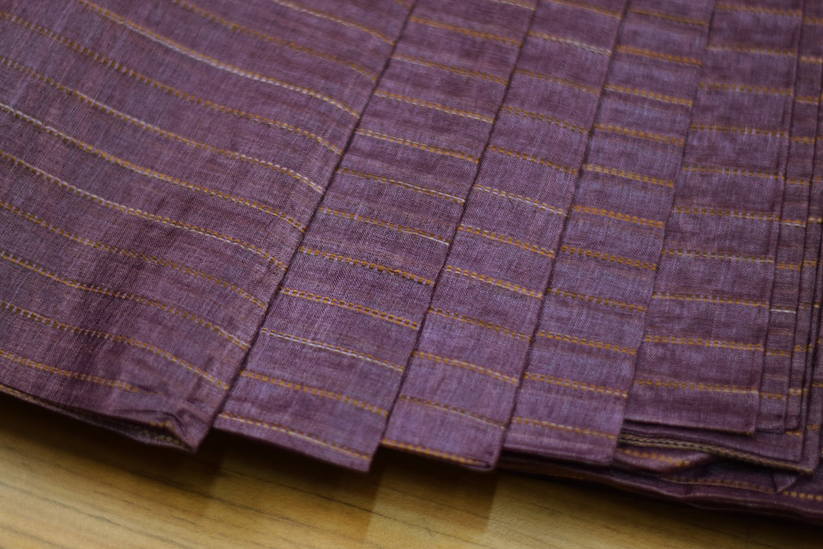 Tasar Silk Dress Material – Purple | Top & Bottom | 44" Width | 2.75 Meters