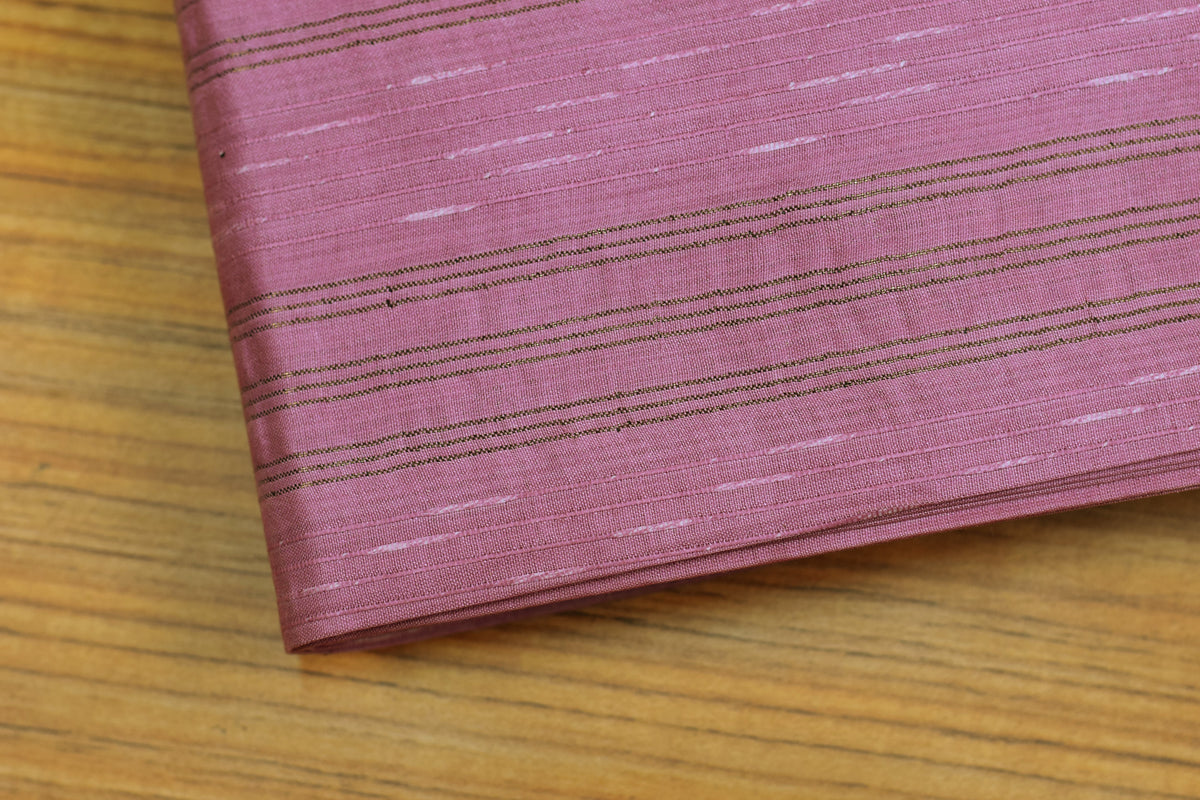 Tasar Silk Dress Material – Dusty Rose Pink | 44" Width | 2.75 Meter