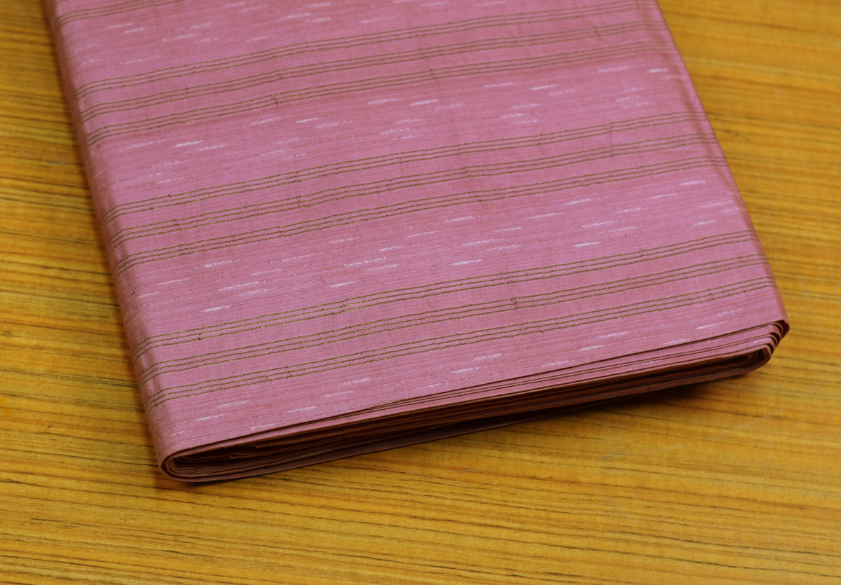 Tasar Silk Dress Material – Dusty Rose Pink | 44" Width | 2.75 Meter
