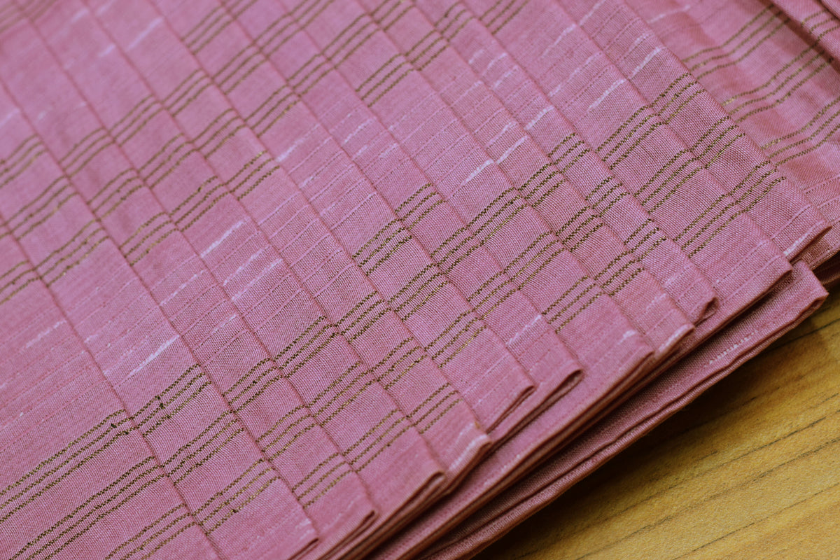 Tasar Silk Dress Material – Dusty Rose Pink | 44" Width | 2.75 Meter