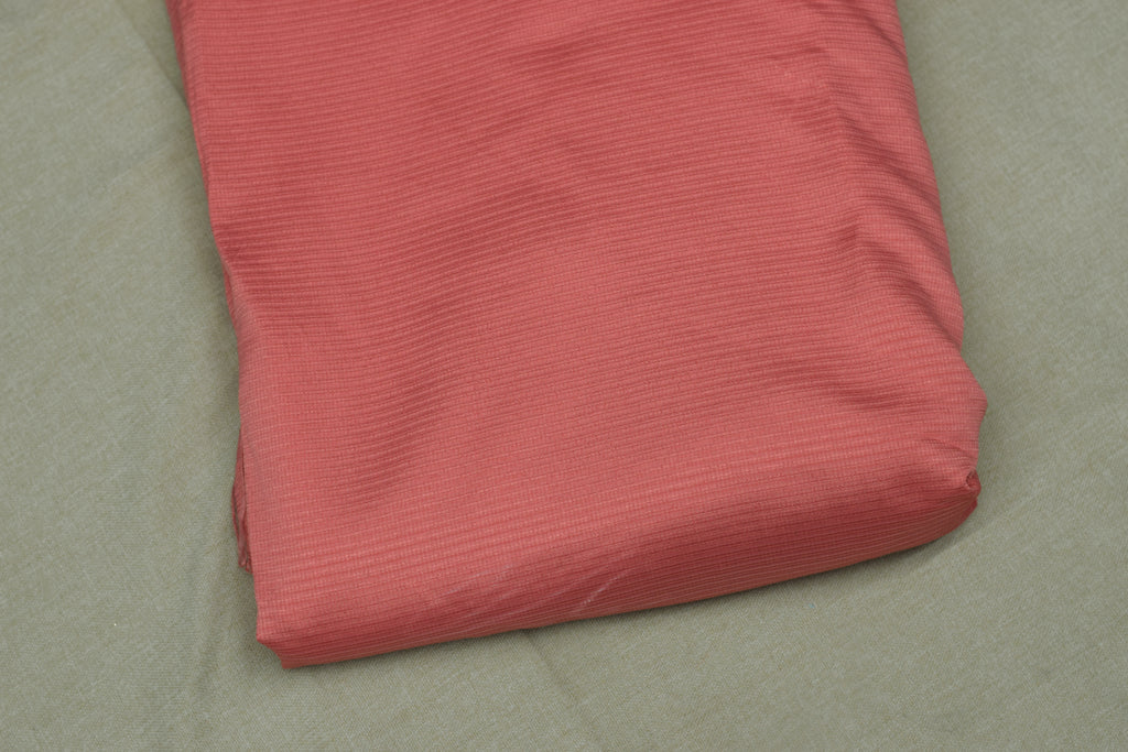 Coral Blush Berlin Silk Dress Material Set with Elegant Embroidery-56"