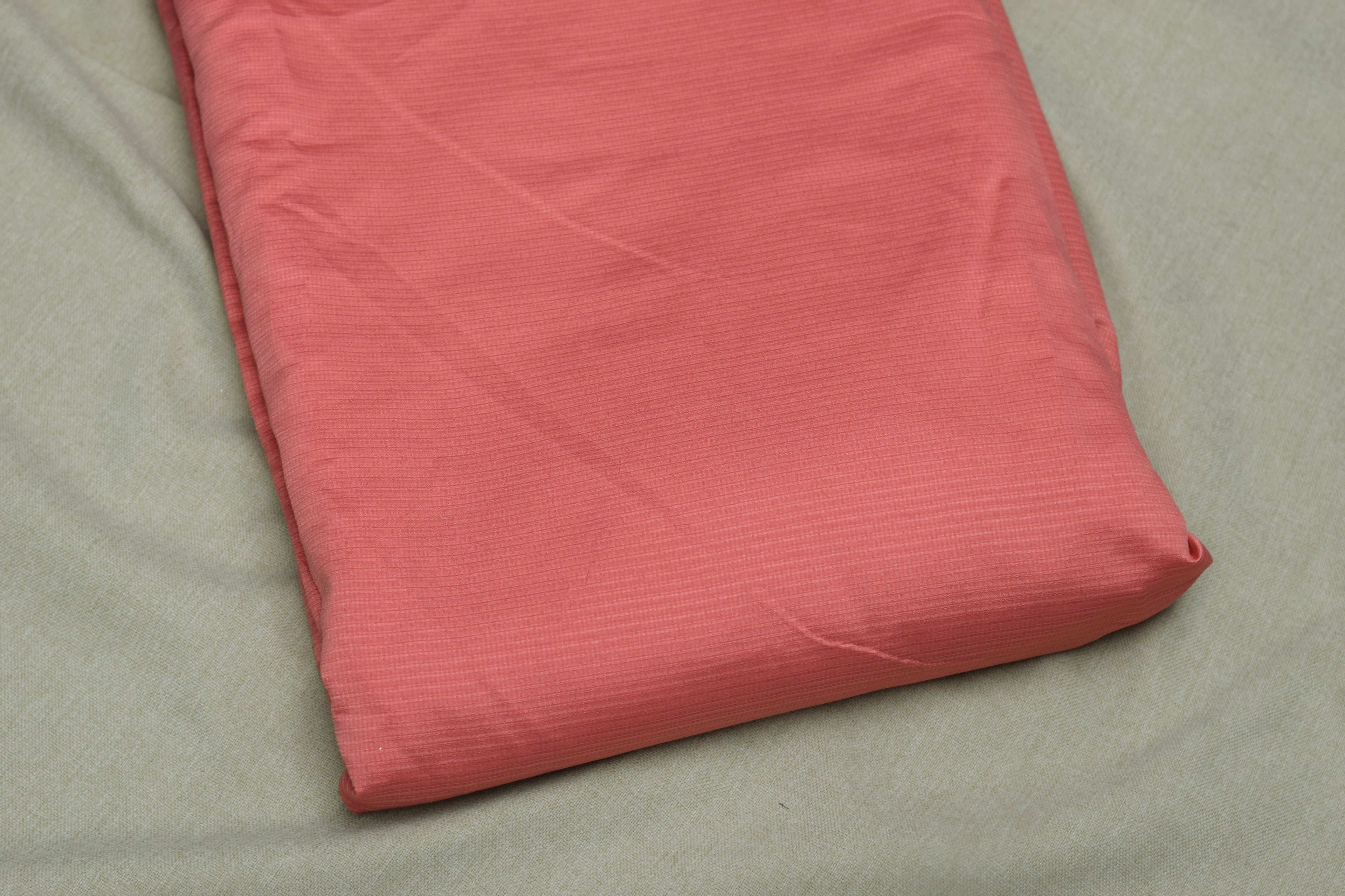 Berlin Silk Embroidered Dress Material Set – Peach Pink | Top & Bottom Fabric | 56" Width