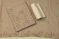 Elegant Christ Georgette Churidar Material Set with Floral Embroidery – Beige