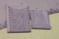 Elegant Lavender Christ Georgette Churidar Dress Material Set with Floral Embroidery