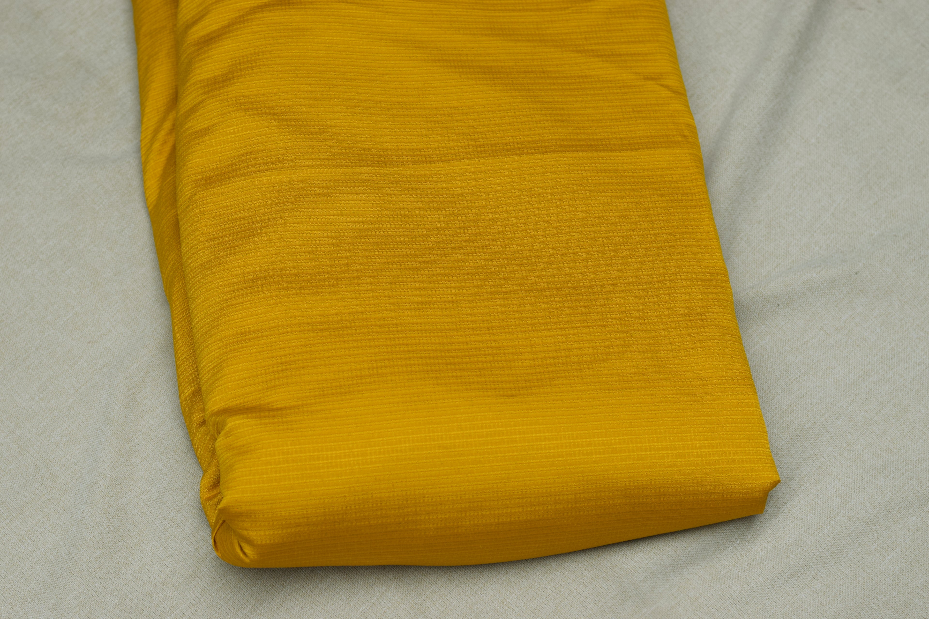 Golden Mustard Berlin Silk Embroidered Dress Material Set