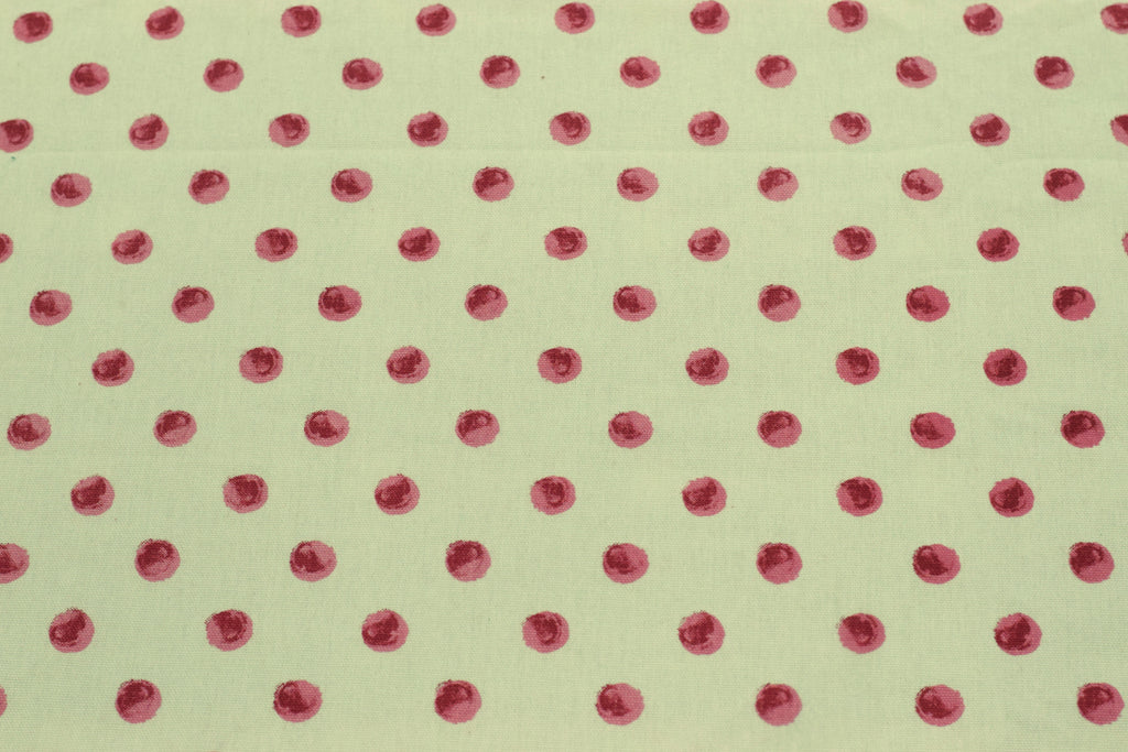 King Size Cotton Bedspread with 2 Pillow Covers – Ivory & Maroon Polka Dot Printed Bed Cover