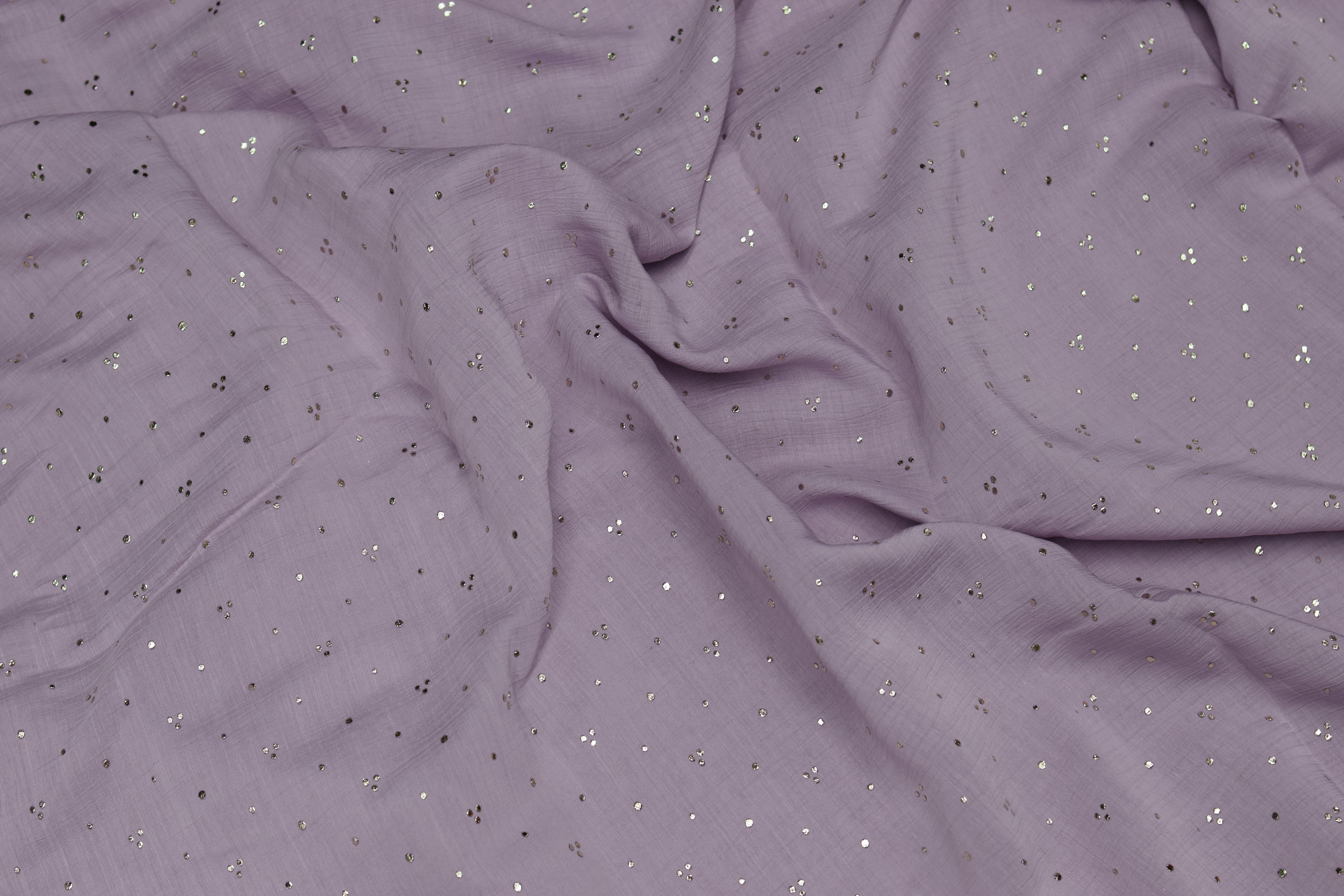 Mul Chandri Sequin Cotton Fabric for Kurti Top – Lavender | 44 Inch Width | 2.5 Meter Unstitched Material