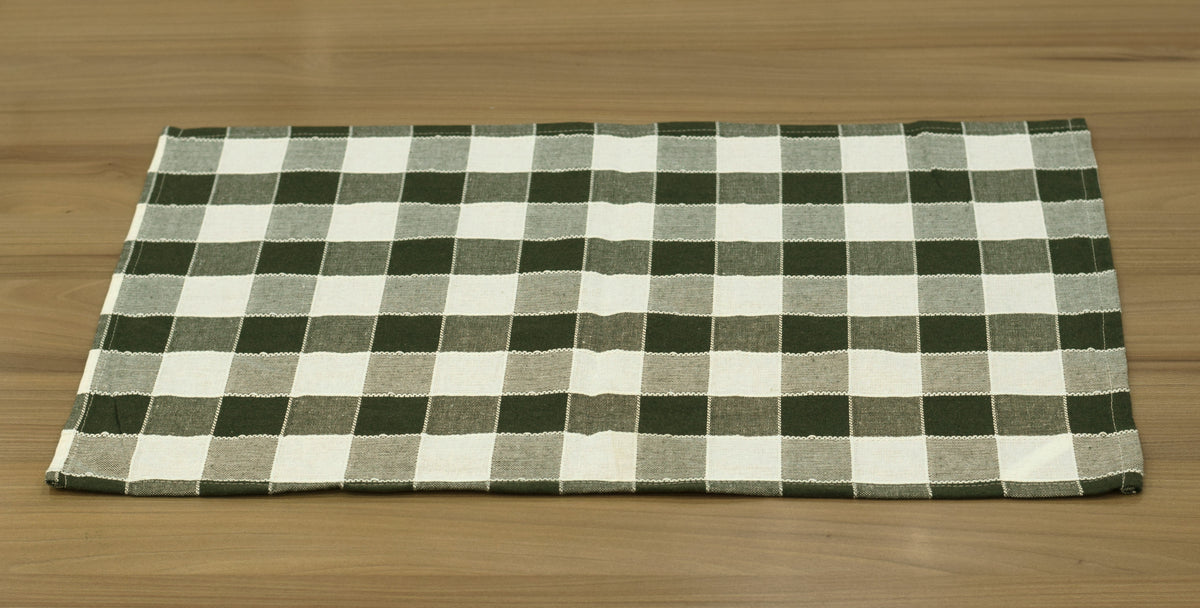 Checkered Kitchen Towels Set of 3 | Cotton Kitchen Towels