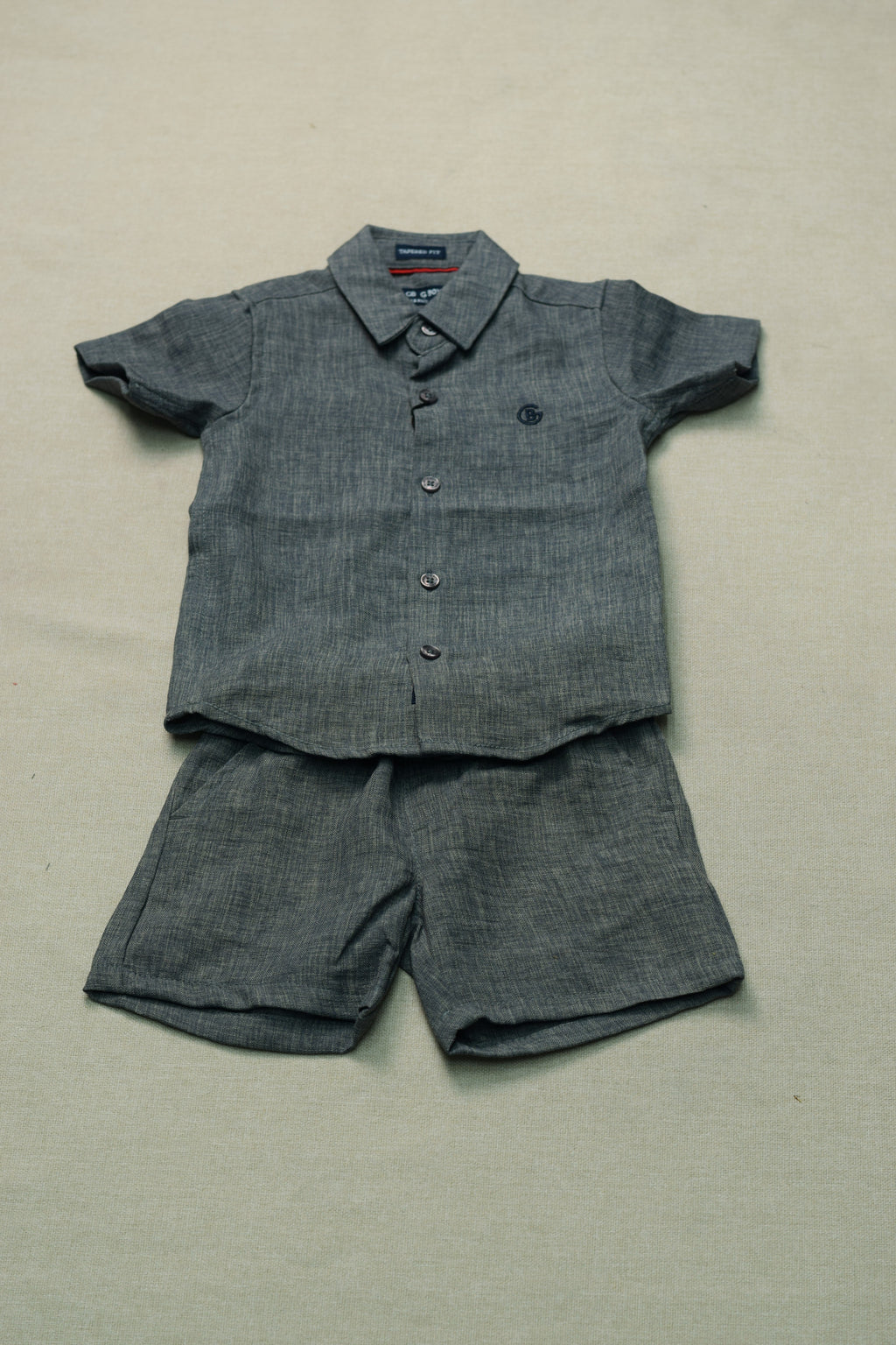 Boys Dusty Rose Cotton Co-ord Set – Half Sleeve Shirt & Shorts Outfit