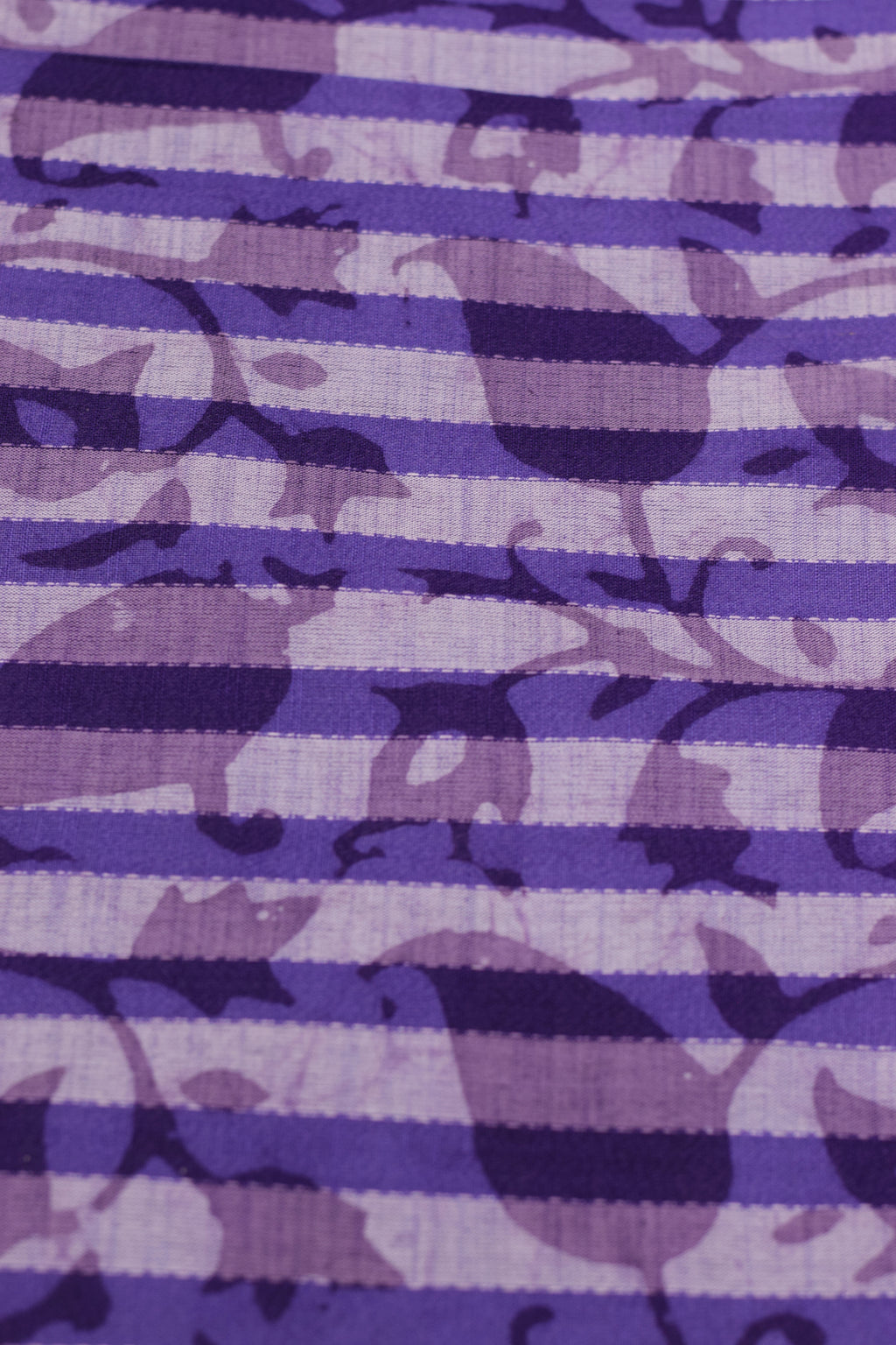 Purple Floral Stripe Soft Cotton Dress Material – 44" Width | Top Length 2.50 M
