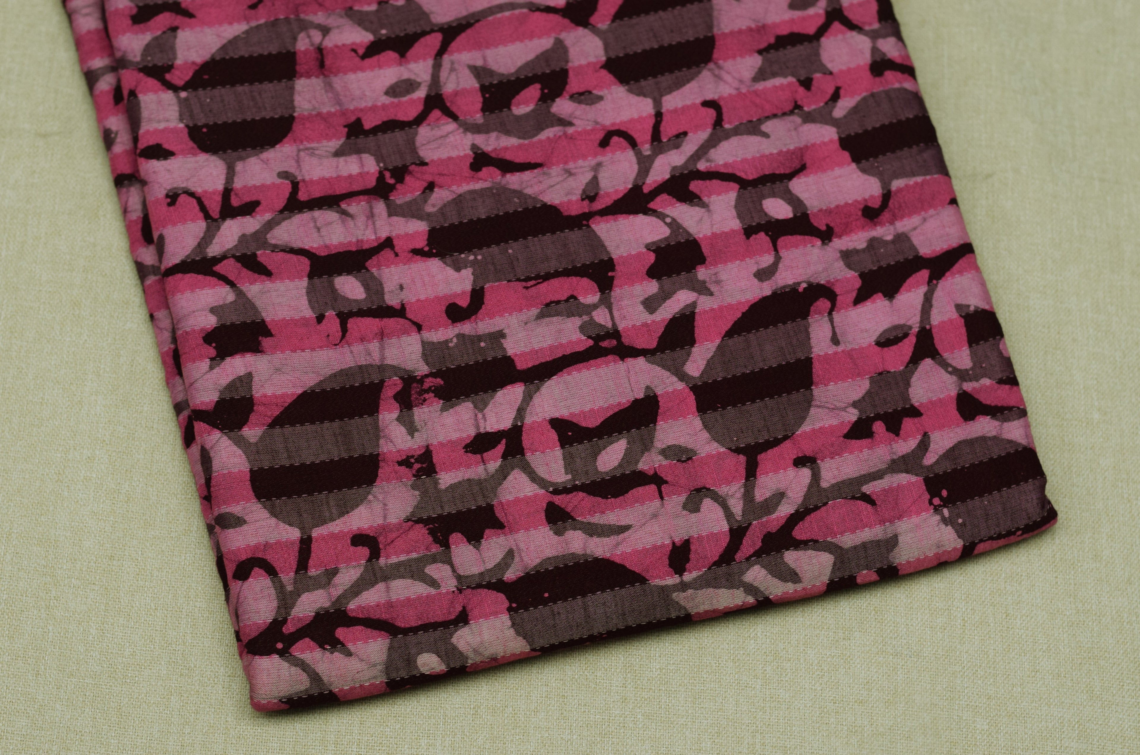 Soft Cotton Floral Printed Dress Material for Women – Pink & Grey | 44" Width | 2.50 Meter Top Fabric