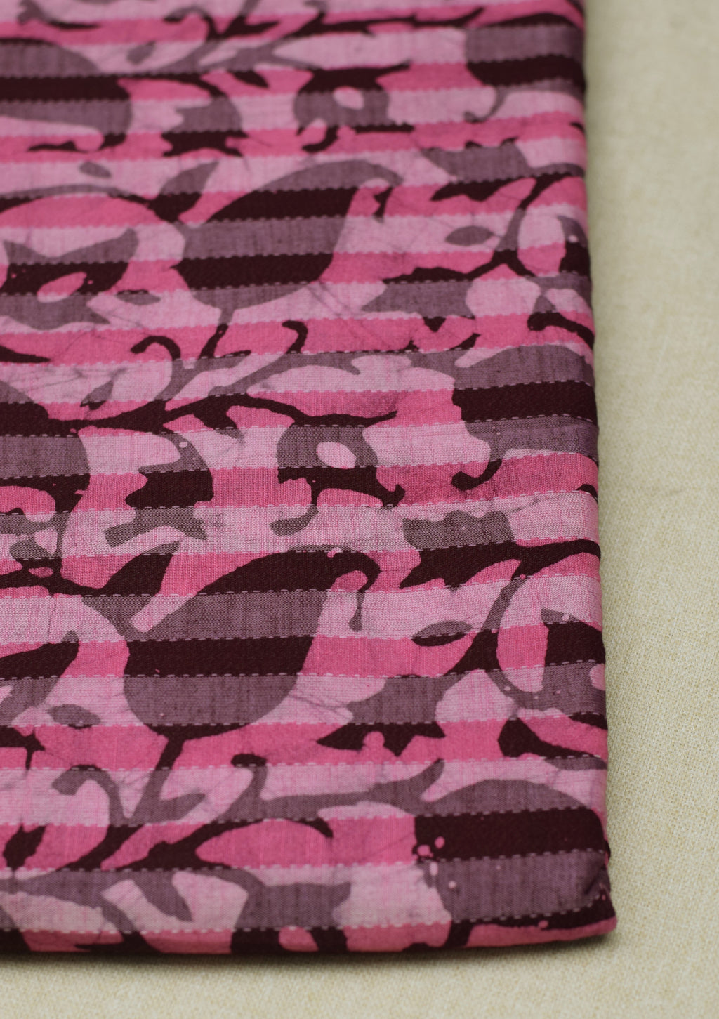Soft Cotton Floral Printed Dress Material for Women – Pink & Grey | 44" Width | 2.50 Meter Top Fabric